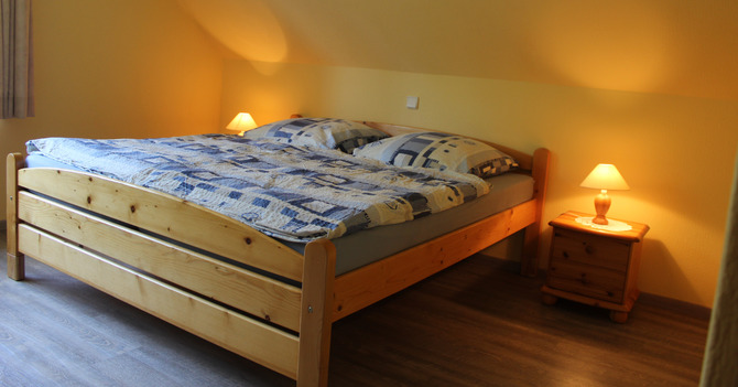 Ferienwohnung in Heringsdorf - Steenshof - Doppelbett im Schlaraum  in Komforthöhe