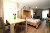 Ferienwohnung in Kühlungsborn - Appartementanlage Ostseeblick Fewo Rügen 12 - das aufgeklappte Schrankbett