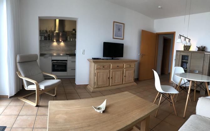 Ferienwohnung in Pepelow - Am Salzhaff - Wohnzimmer mit Küche