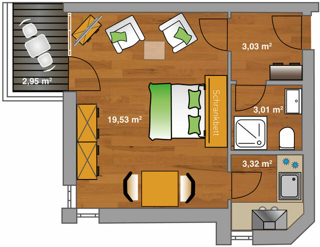 Ferienwohnung in Neustadt - ancora Marina Haus 2 Nr. 05, Typ 1 - Bild 10 Ferienwohnung in Neustadt - ancora Marina Haus 2 Nr. 05, Typ 1 - Bild 10