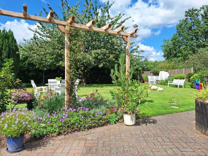 Appartement in Haffkrug - Muschelsucher Steuerbord - Gästegarten mit Grill