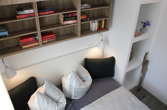 Bungalow in G&ouml;hren - Strandkiste G&ouml;hren - Schlafzimmer, Doppelbett 180x200 cm