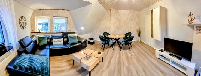 Ferienwohnung in Grömitz - Rosenstrasse 23 - Panorama Foto Wohnzimmer