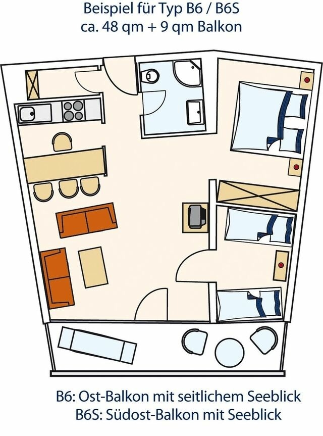 Ferienwohnung in Gr&ouml;mitz - STRANDIDYLL, 118 - Typ B6S - Bild 18