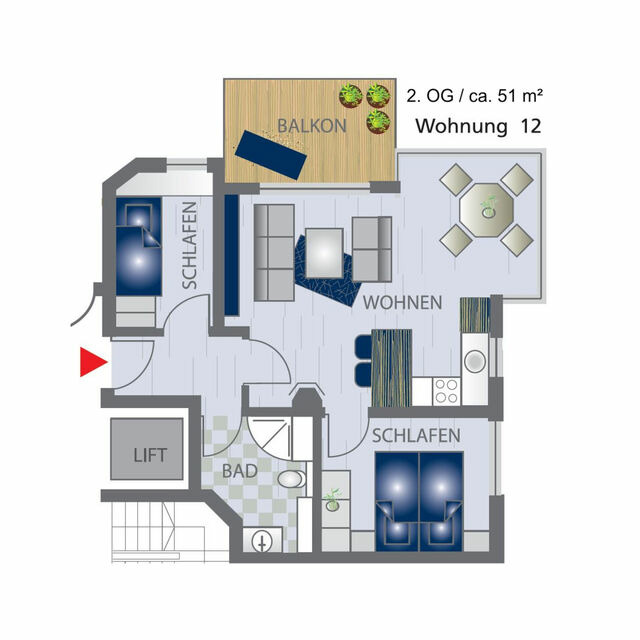 Ferienwohnung in Gro&szlig;enbrode - Meerblick 12 - Gro&szlig;enbrode - Bild 12