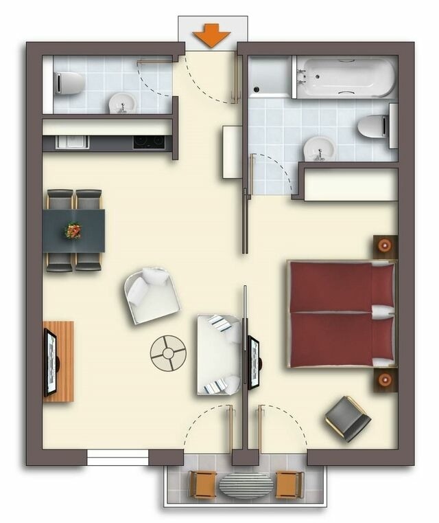 Ferienwohnung in Ahlbeck - (Brise) Appartement-Suiten Tannenburg App. 328 - Bild 16