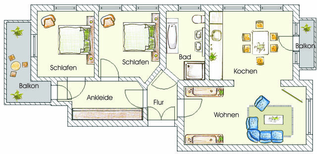 Ferienwohnung in Seebad Bansin - (Brise) Villa Belvedere App. 09 - Bild 18