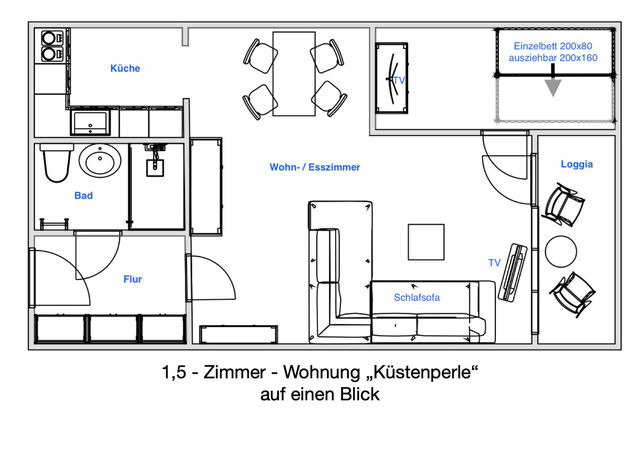 Ferienwohnung in Wendtorf - Whg. K&uuml;stenperle - Haus Nordlichter - Bild 6